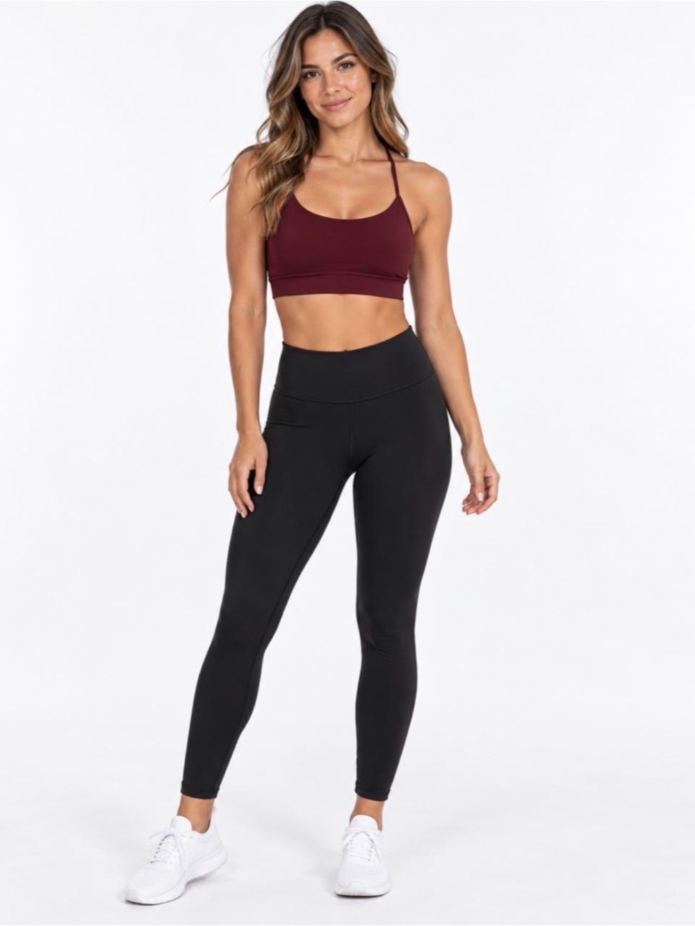 Lululemon 3-Piece Bundle — Two Leggings Size 10 + Burgundy Top Size 2
